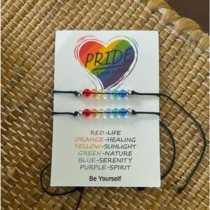 Two corded Pride Bracelets new with gift bag